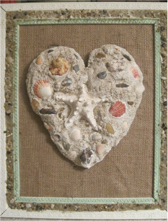 Amazing plaster sand cast heart! tutorial! www.shellcrafter.com