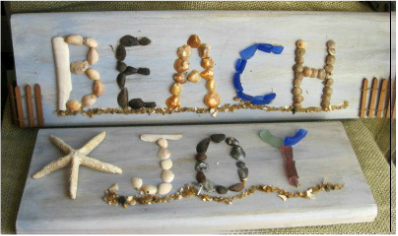 Beautiful beach signs at www.shellcrafter.com