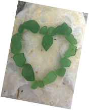 Awesome seaglass heart! www.shellcrafter.com