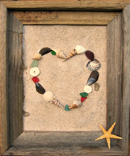 Learn how to make this shells in the sand picture at www.shellcrafter.com